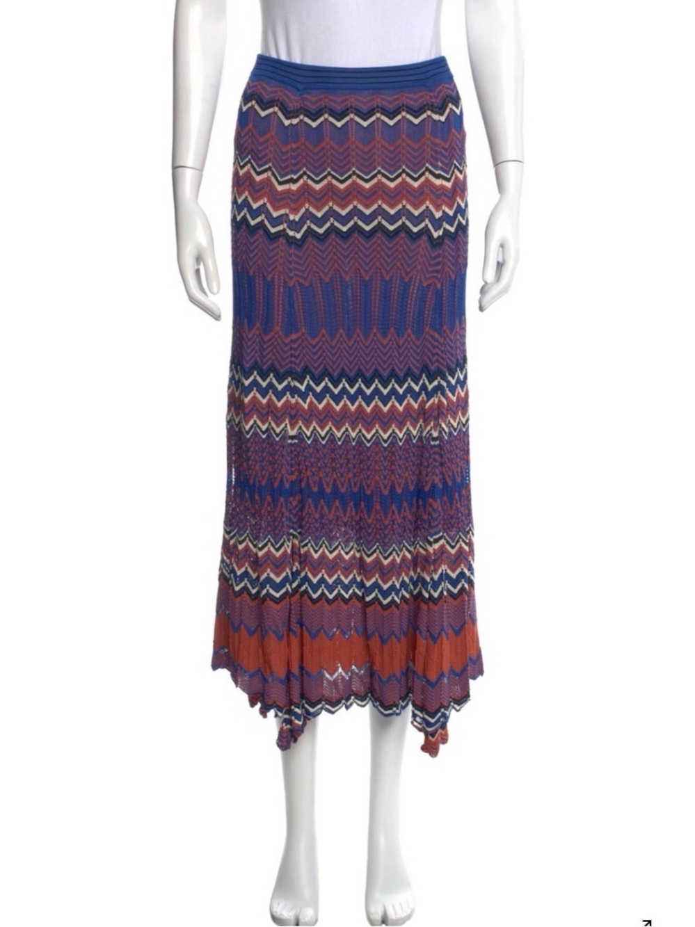 Sandro knit zigzag skirt